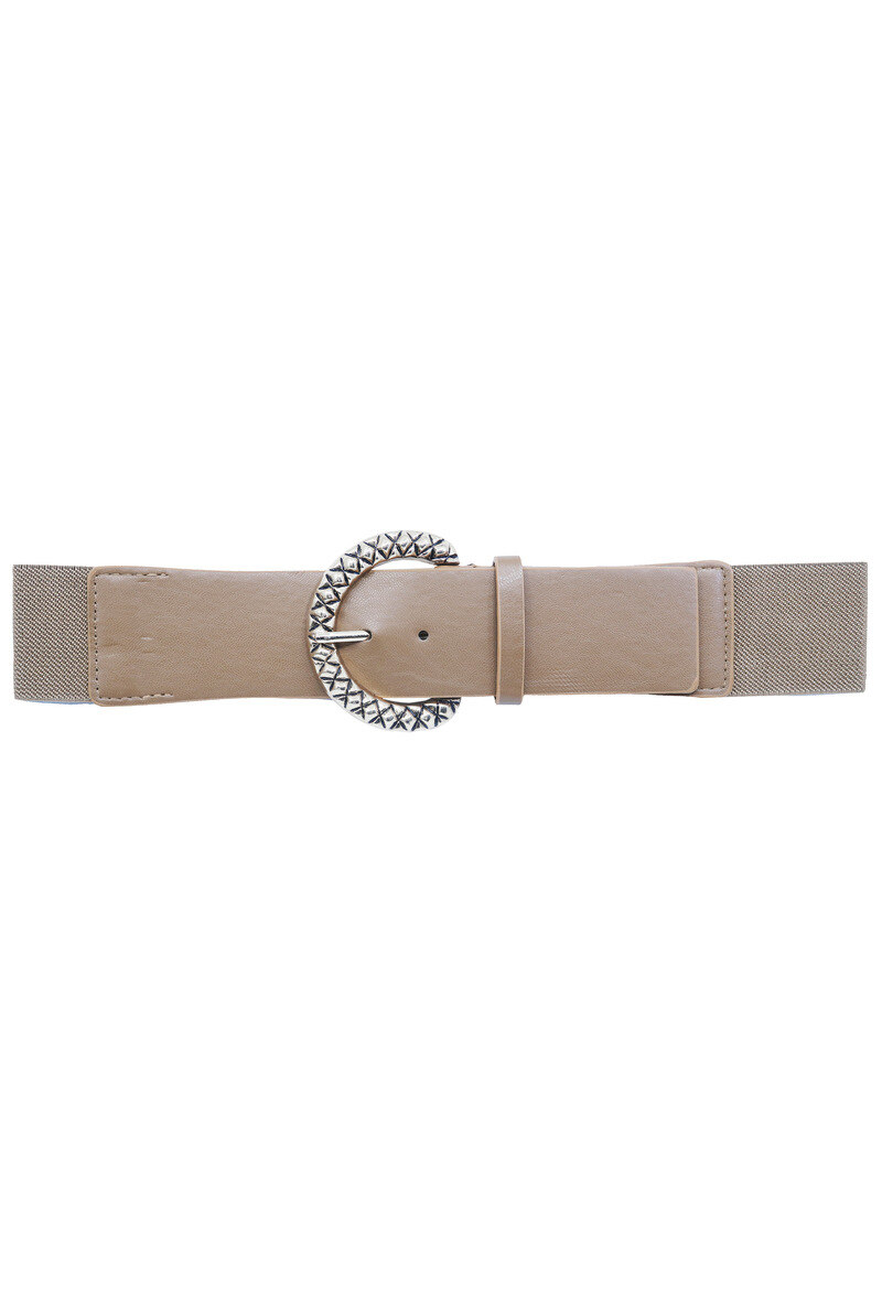 Grossiste JCL - Ceinture large élastique boucle dorée