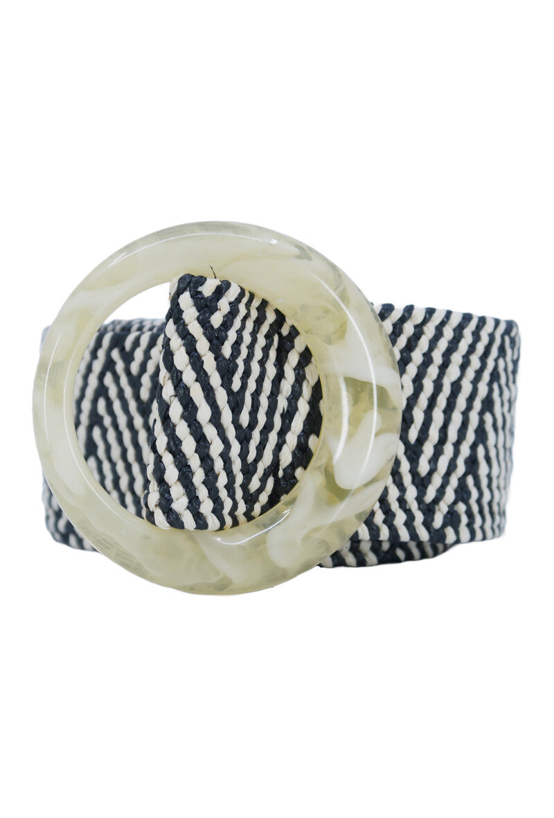 Grossiste JCL - Ceinture raphia en paille élastiqué