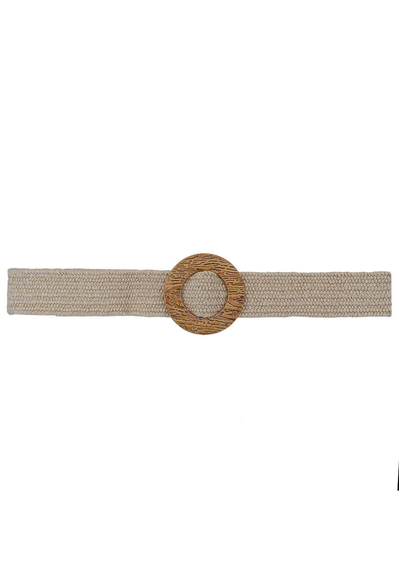 Grossiste JCL - Ceinture raphia en paille élastiqué