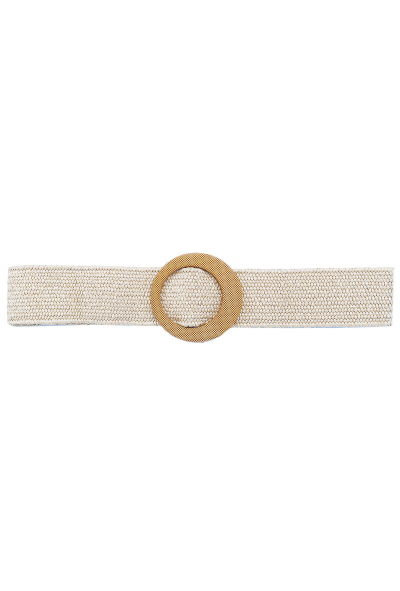 Grossiste JCL - Ceinture raphia en paille élastiqué