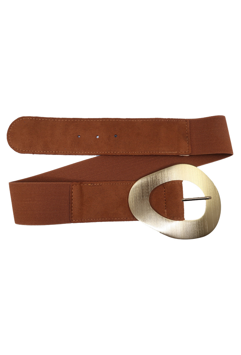 Wholesaler JCL - Wide elastic belt with gold buckle