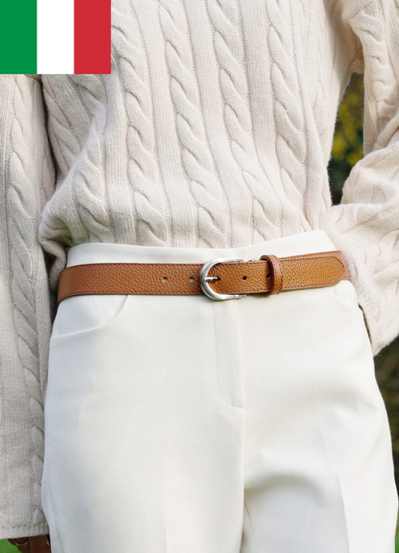 Grossiste JCL - Ceinture femme en cuir grainé de vachette 30mm