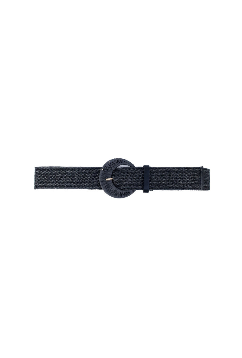 Wholesaler JCL - Raffia straw belt with elasticated metal buckle