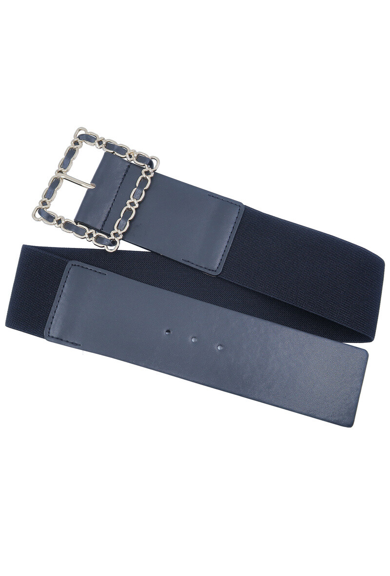 Grossiste JCL - Ceinture large élastique boucle dorée