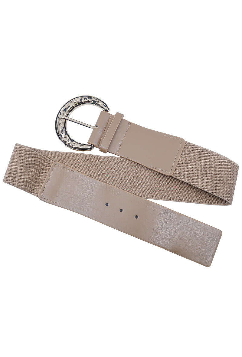 Grossiste JCL - Ceinture large élastique boucle dorée