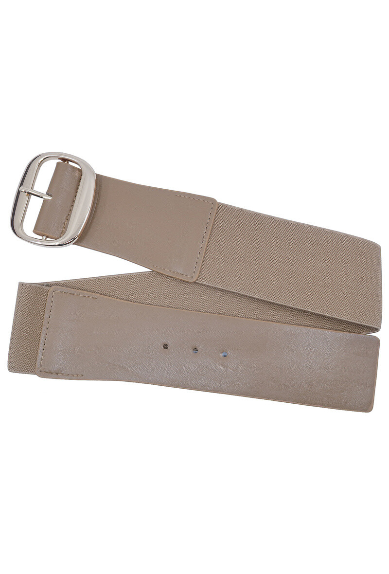 Grossiste JCL - Ceinture large élastique boucle dorée