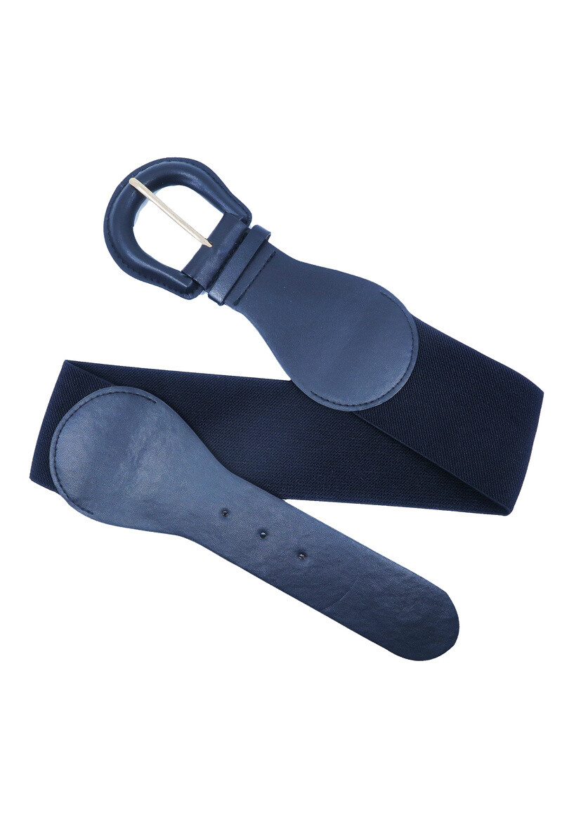 Grossiste JCL - Ceinture large élastique boucle dorée