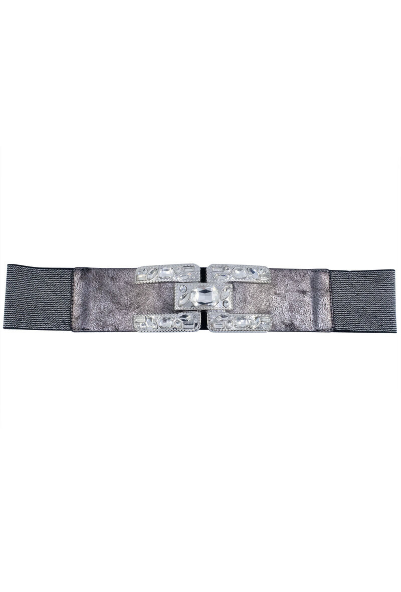 Wholesaler JCL - Elastic women's belt with rhinestone buckle