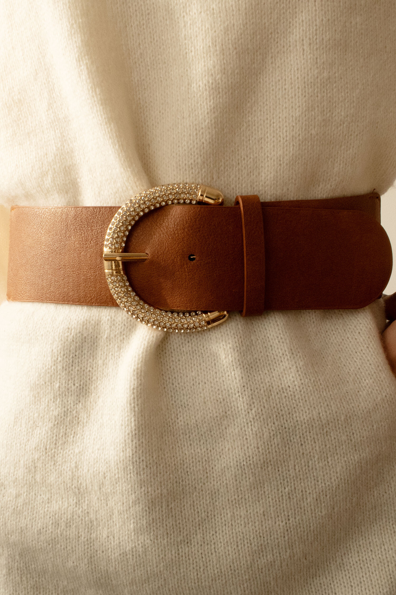 Grossiste JCL - Ceinture femme élastique avec boucle strass