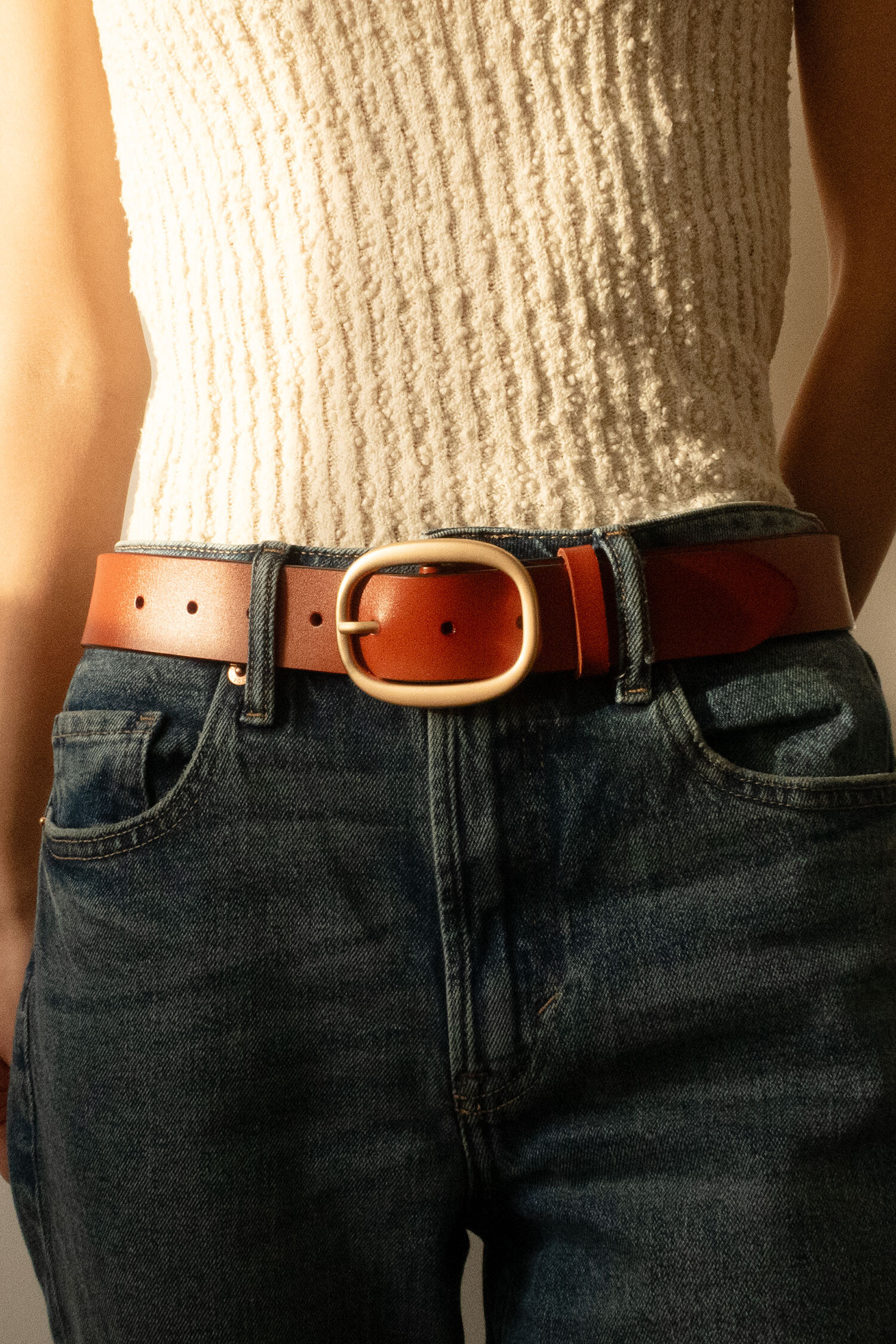 Grossiste JCL - Ceinture femme en cuir largeur 4 cm
