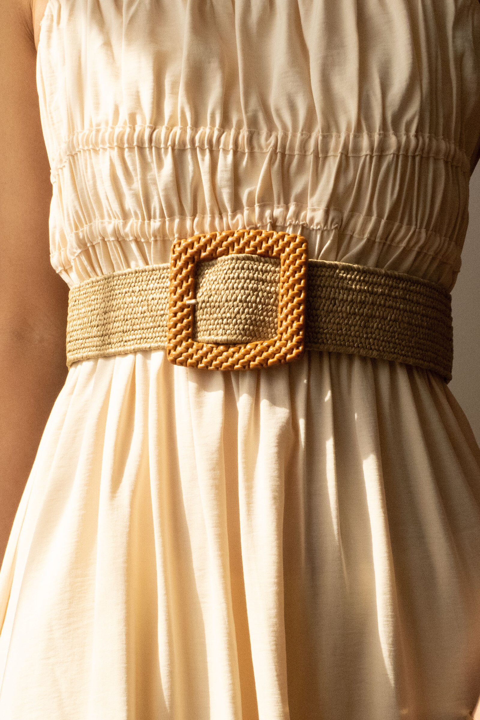 Wholesaler JCL - Raffia straw elastic women belt