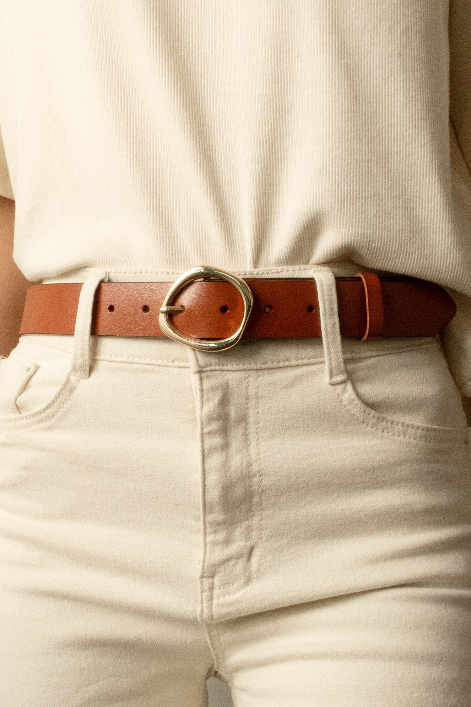Grossiste JCL - Ceinture femme 3.5 cm de large avec boucle dorée