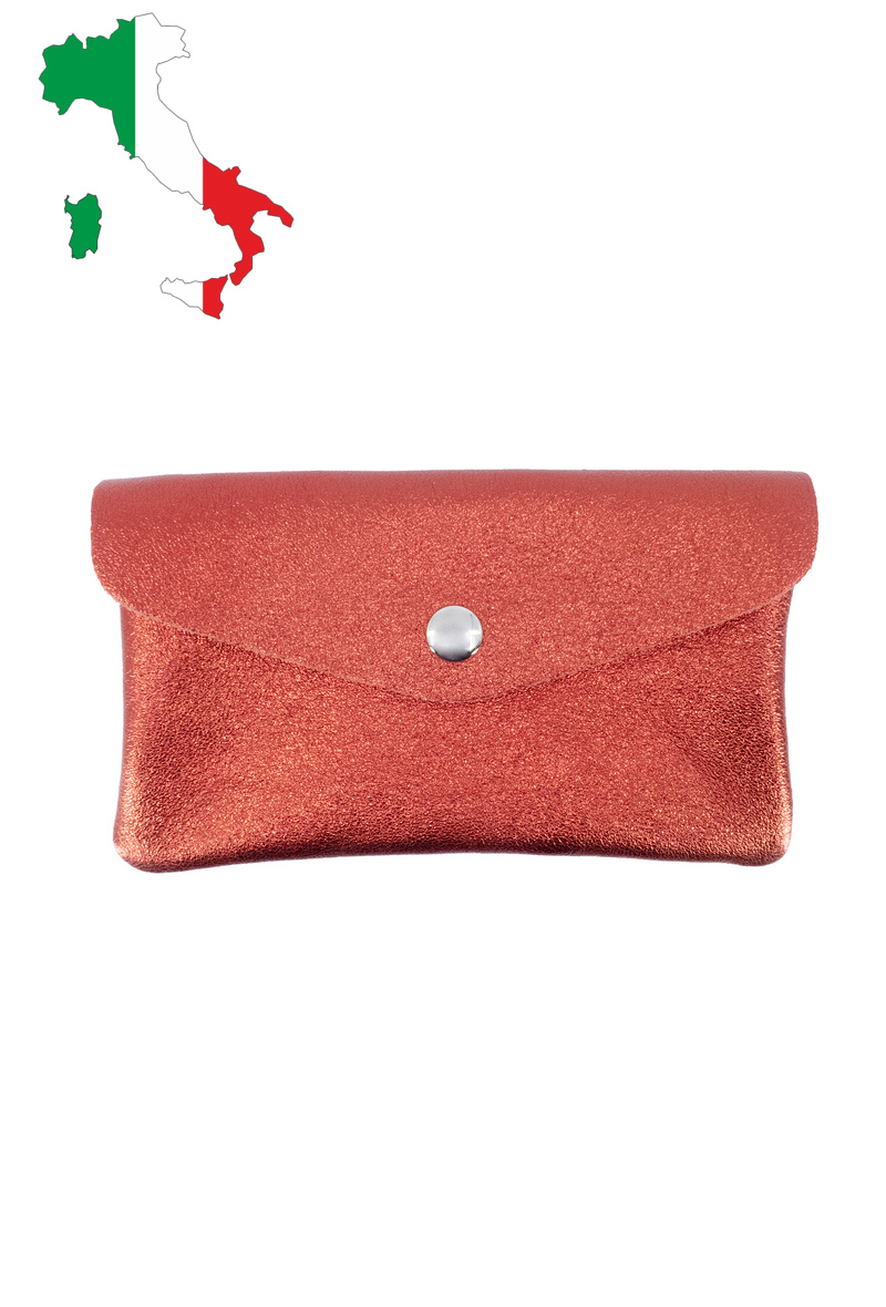 Wholesaler JCL - Small coin purse in glittery metallic iridescent leather