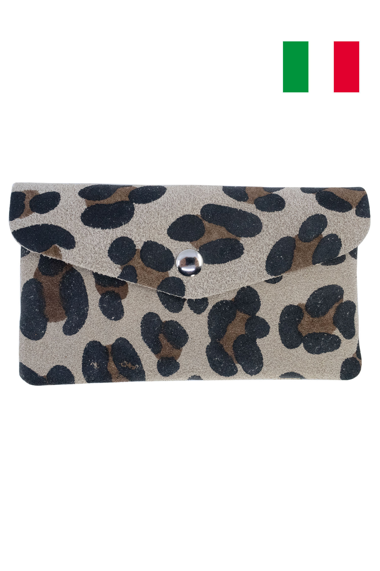 Large suede leather wallet with a snap button closure.
The wallet features 2 compartments, one of which closes with a zipper.
Dimensions: approximately 15 x 8.5 x 2 cm.
Made in Italy