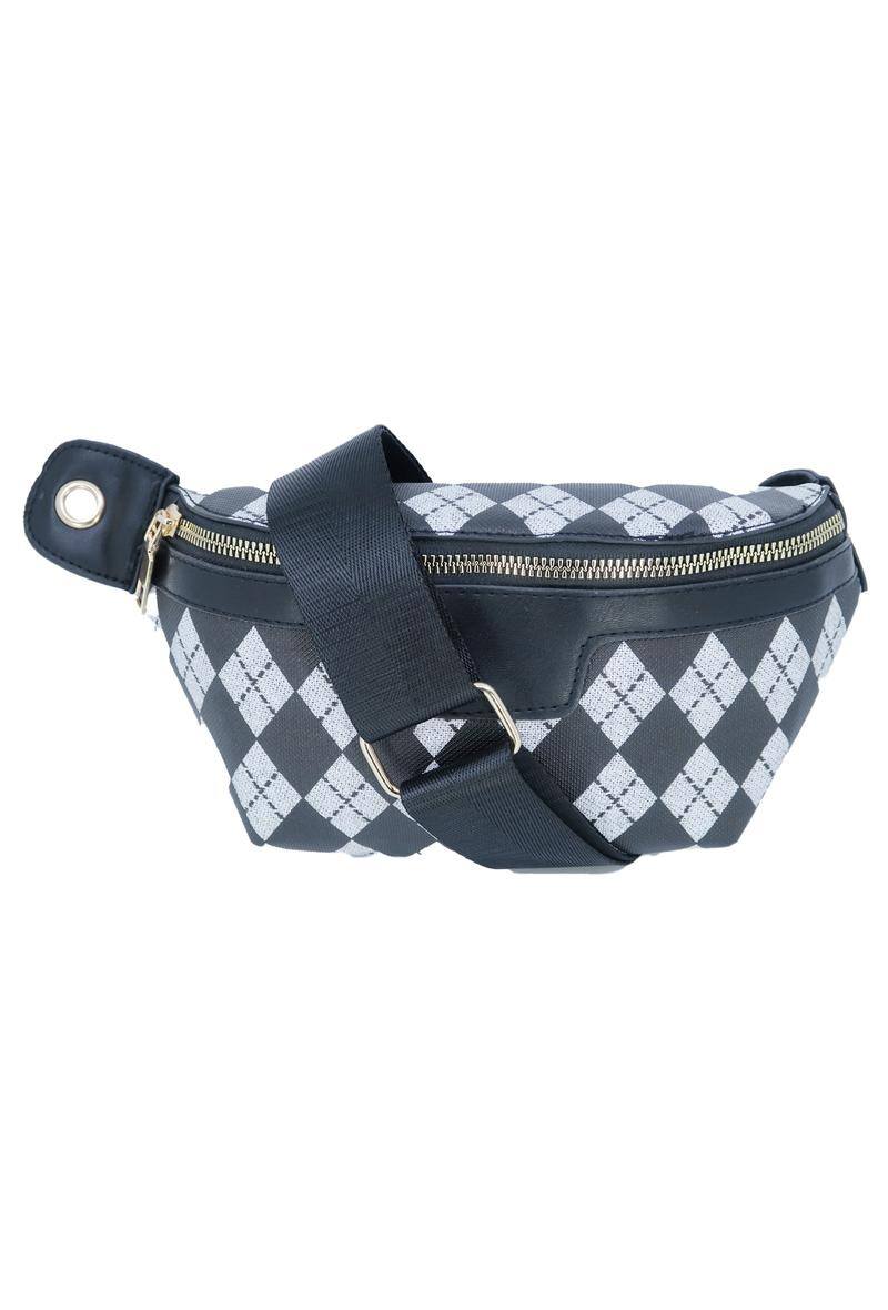 Wholesaler JCL - Iridescent leather banana bag with metal closure
