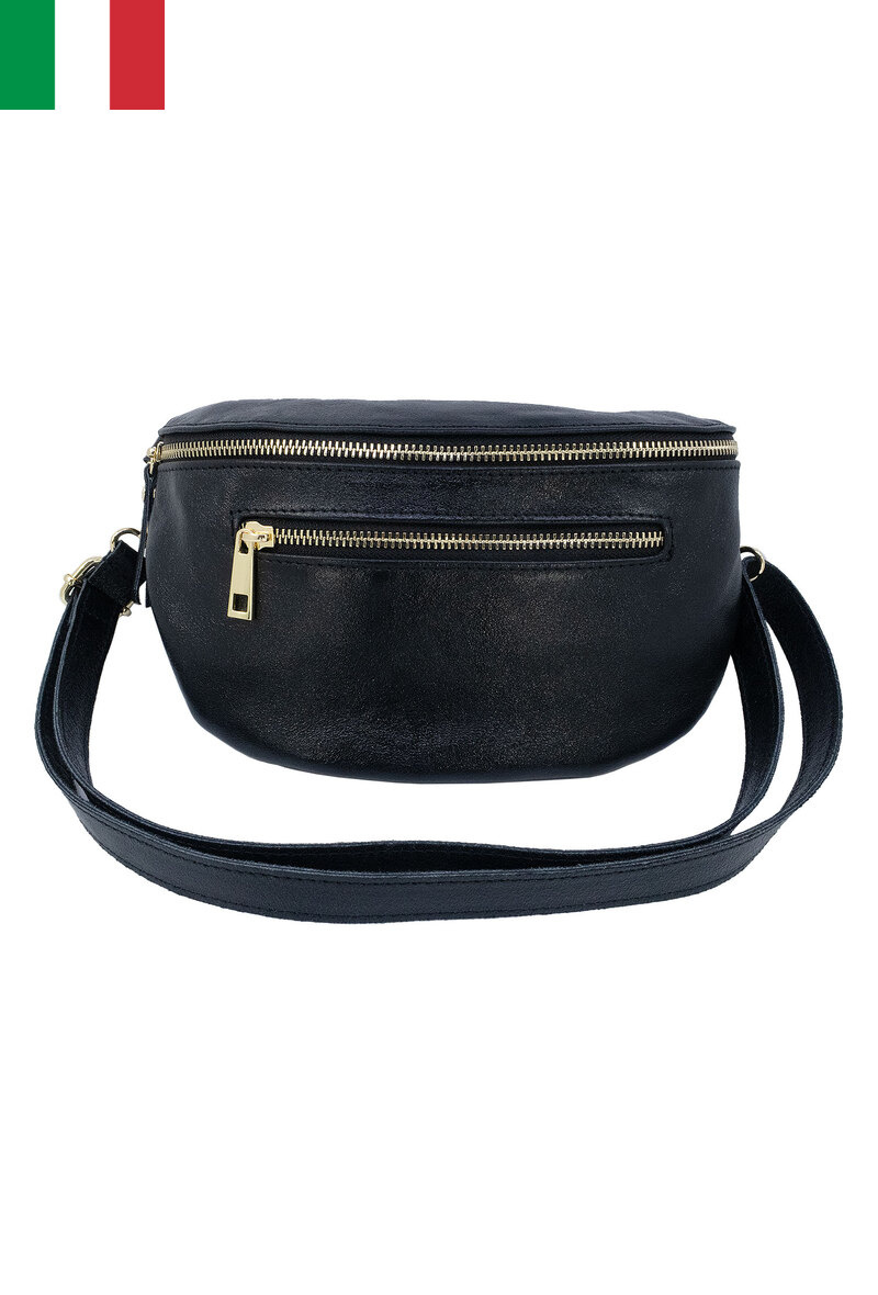 Wholesaler JCL - Iridescent leather fanny pack with metal closure Size M