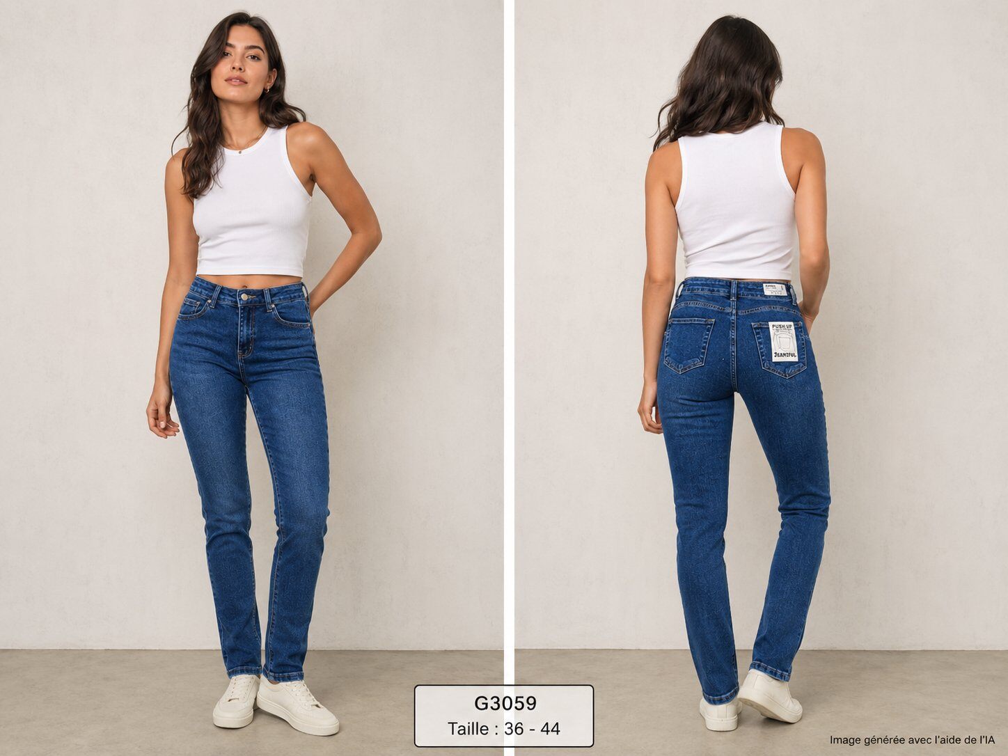 Grossiste JEANIFUL - Un jean slim pour un confort optimal.