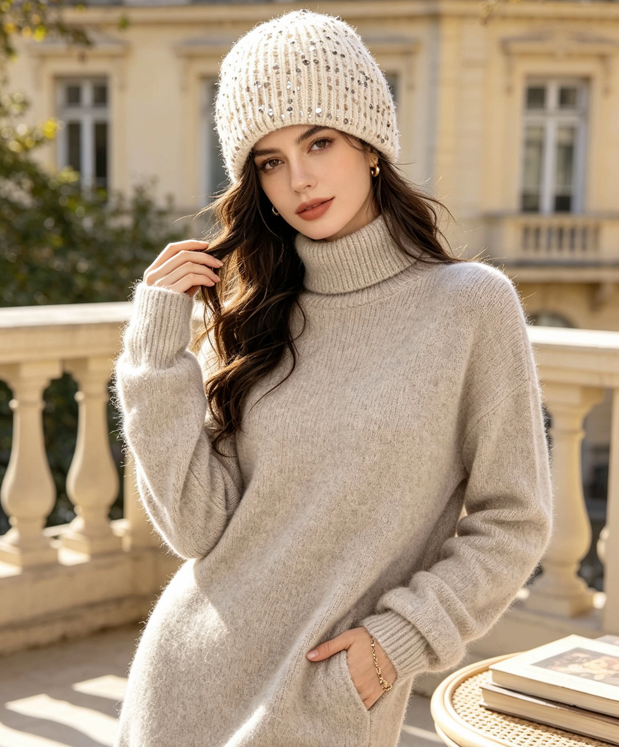 Wholesaler JERRY.AMY - Knitted beanie with sequins