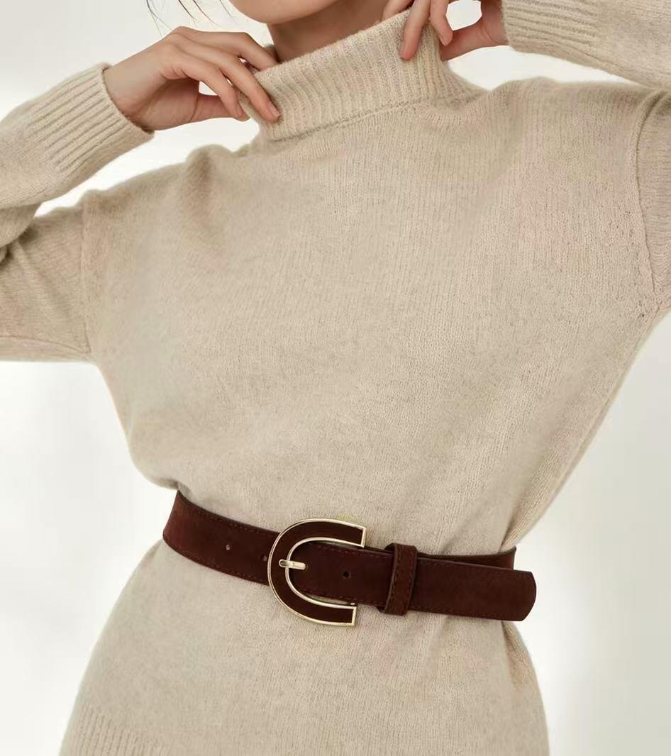 Wholesaler JERRY.AMY - Women's suede belt, 3 cm wide