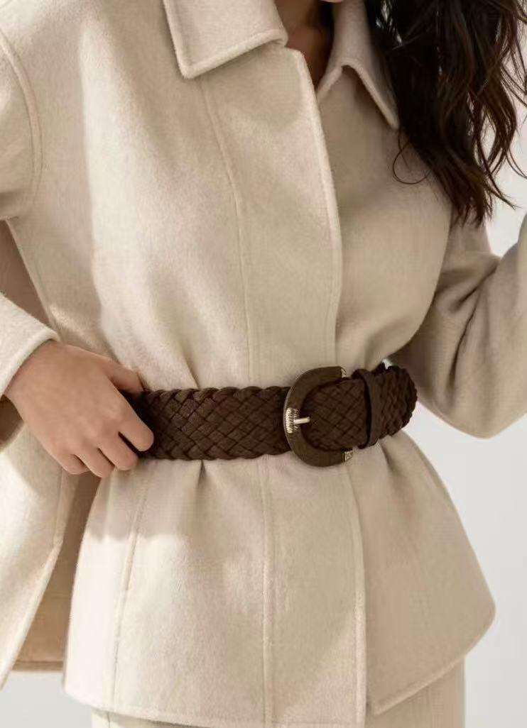 Wholesaler JERRY.AMY - Women's braided suede belt, 5cm