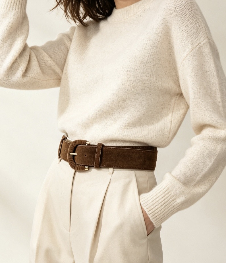 Wholesaler JERRY.AMY - Women's suede belt, 4 cm wide