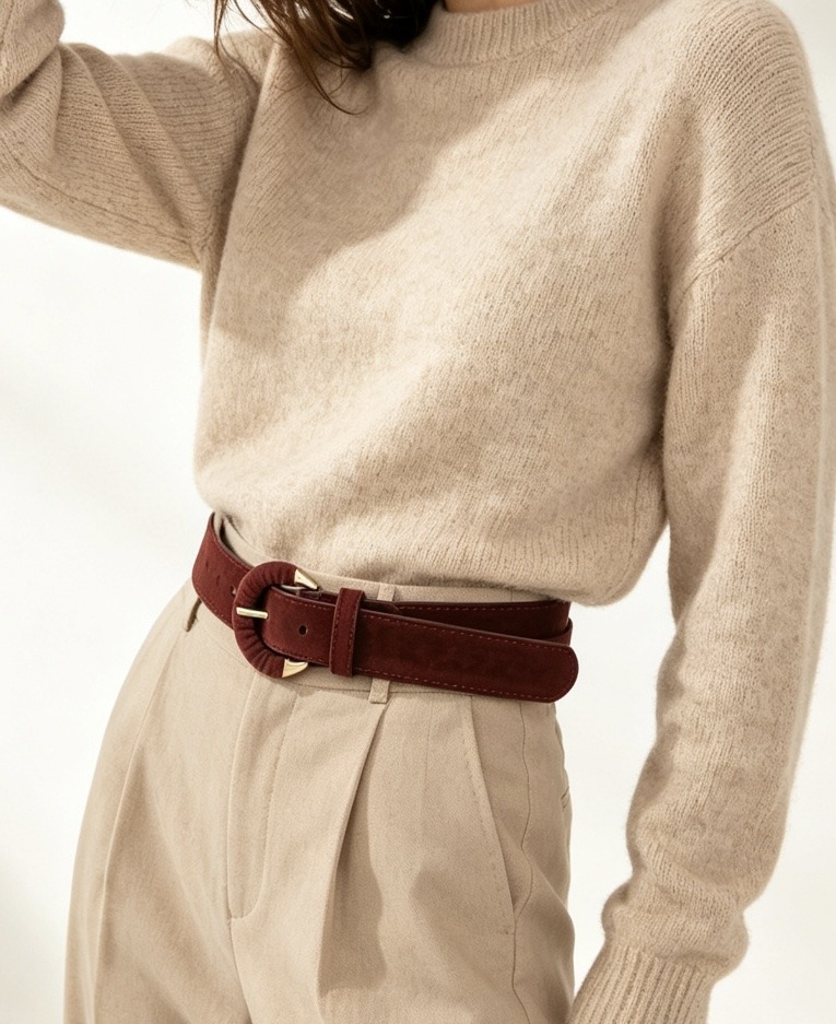 Wholesaler JERRY.AMY - Women's suede belt, 3 cm wide