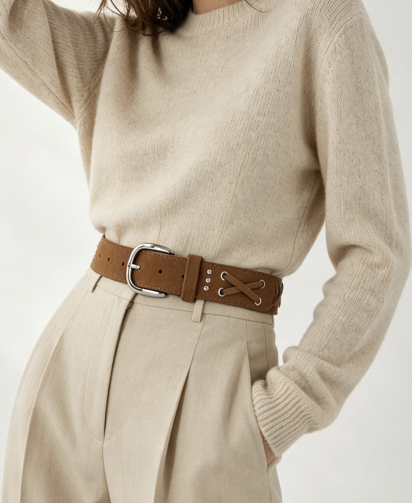 Wholesaler JERRY.AMY - Women's suede belt, width 3.5 cm
