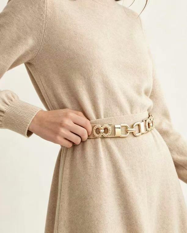 Wholesaler JERRY.AMY - Women's elastic metal belt