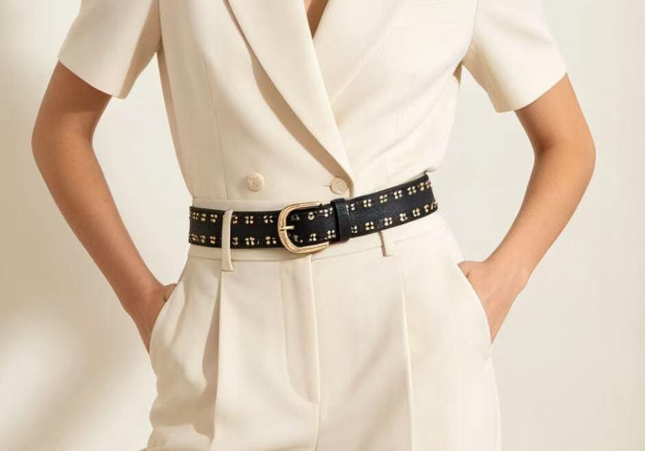 Wholesaler JERRY.AMY - Women's studded belt 3 cm
