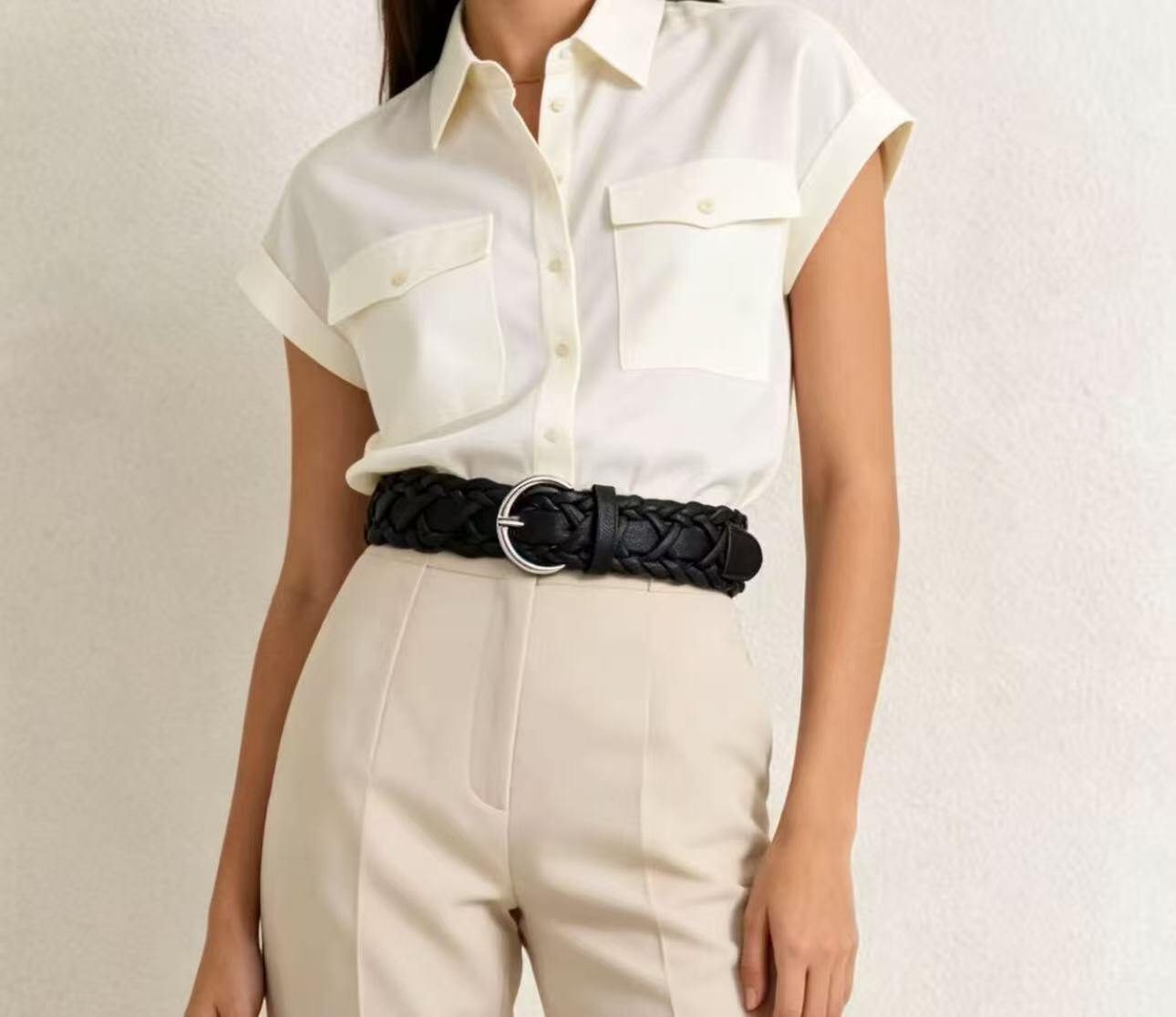 Wholesaler JERRY.AMY - Women's braided belt, width 4 cm