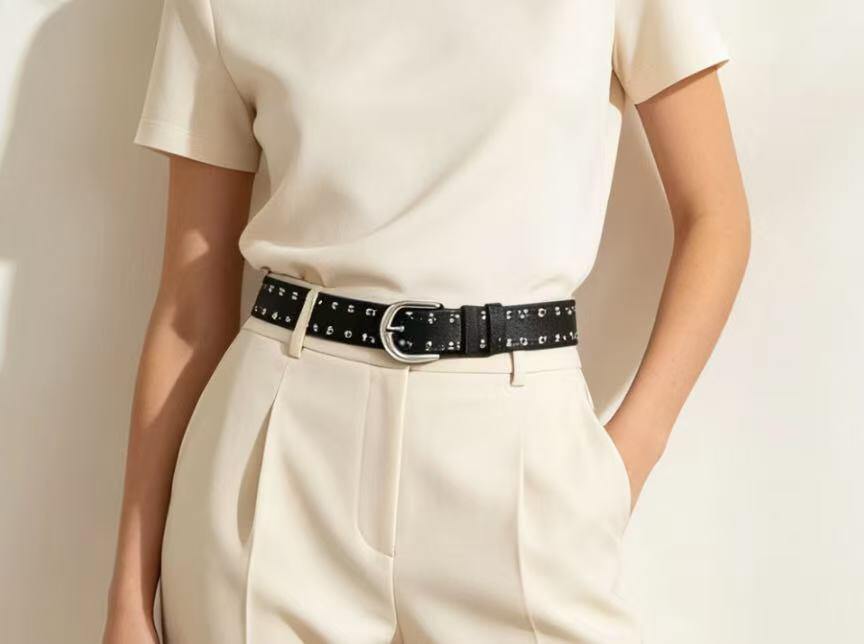 Wholesaler JERRY.AMY - Women's studded belt 3 cm