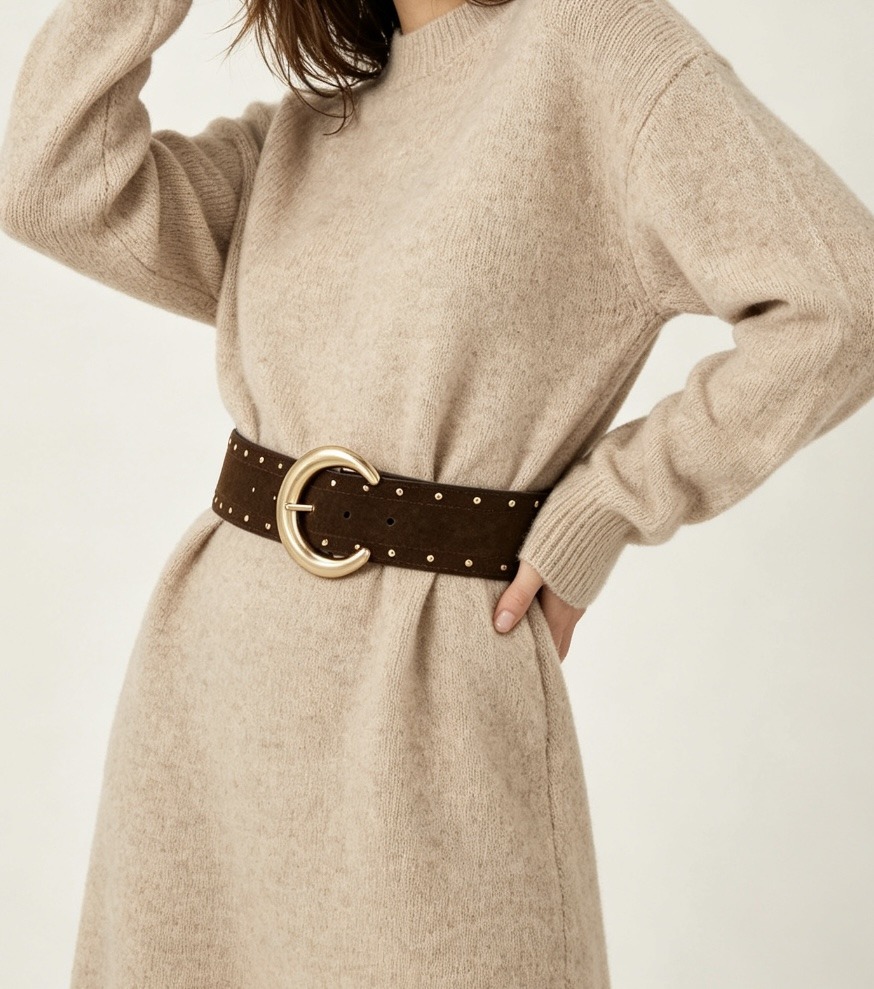 Wholesaler JERRY.AMY - Women's suede belt, width 5 cm