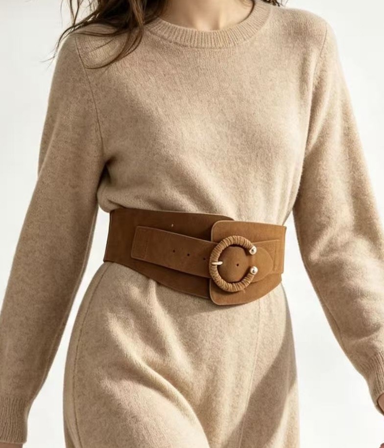 Wholesaler JERRY.AMY - Women's suede belt, 10 cm wide