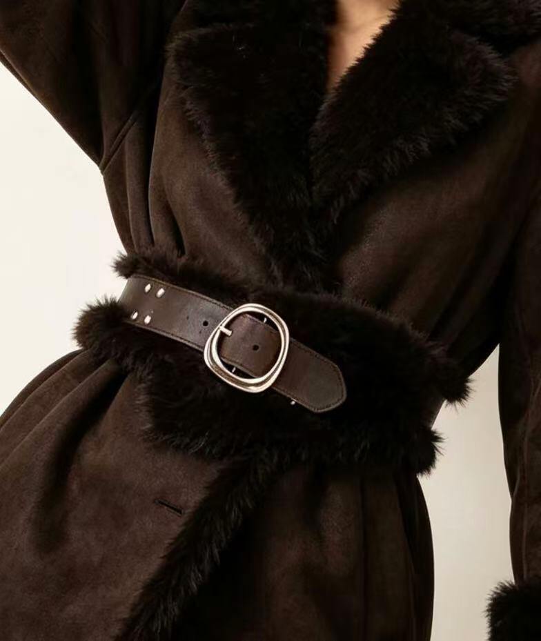 Wholesaler JERRY.AMY - Elastic fur belt width 10 cm
