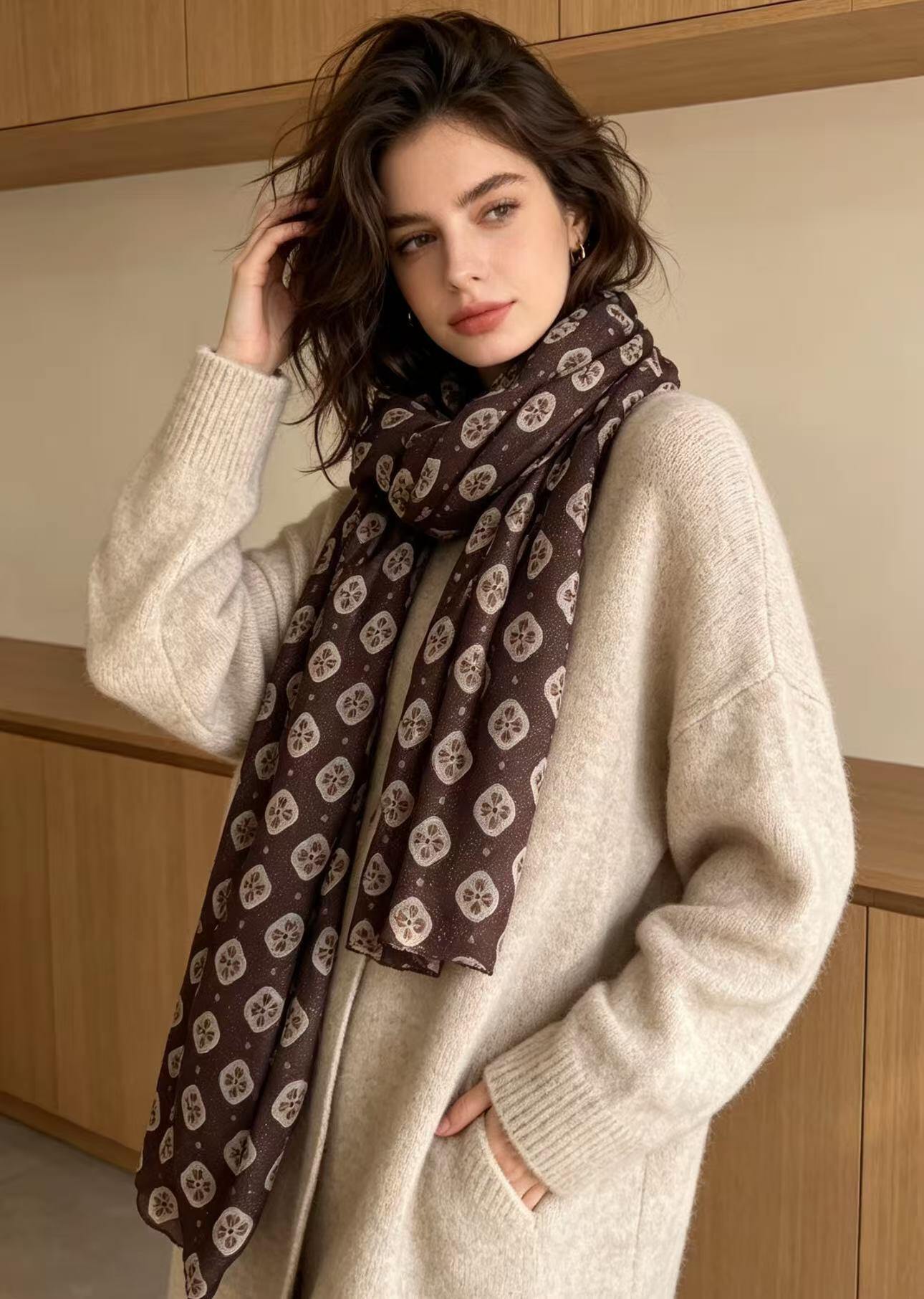 Wholesaler JERRY.AMY - Women's printed scarf 90*180