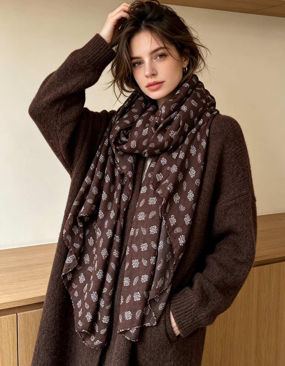 Wholesaler JERRY.AMY - Women's printed scarf 90*180