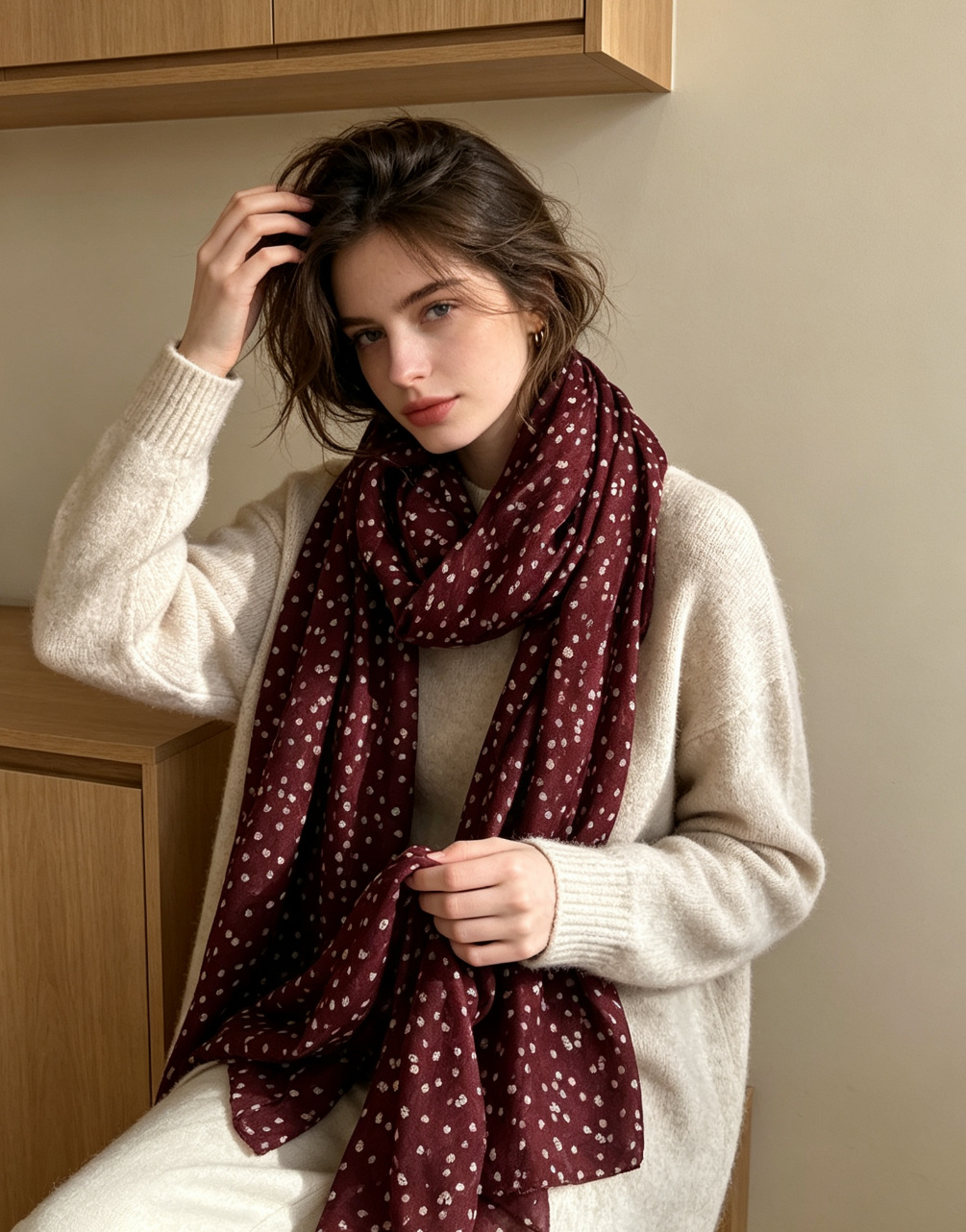 Wholesaler JERRY.AMY - Women's printed scarf 90*180