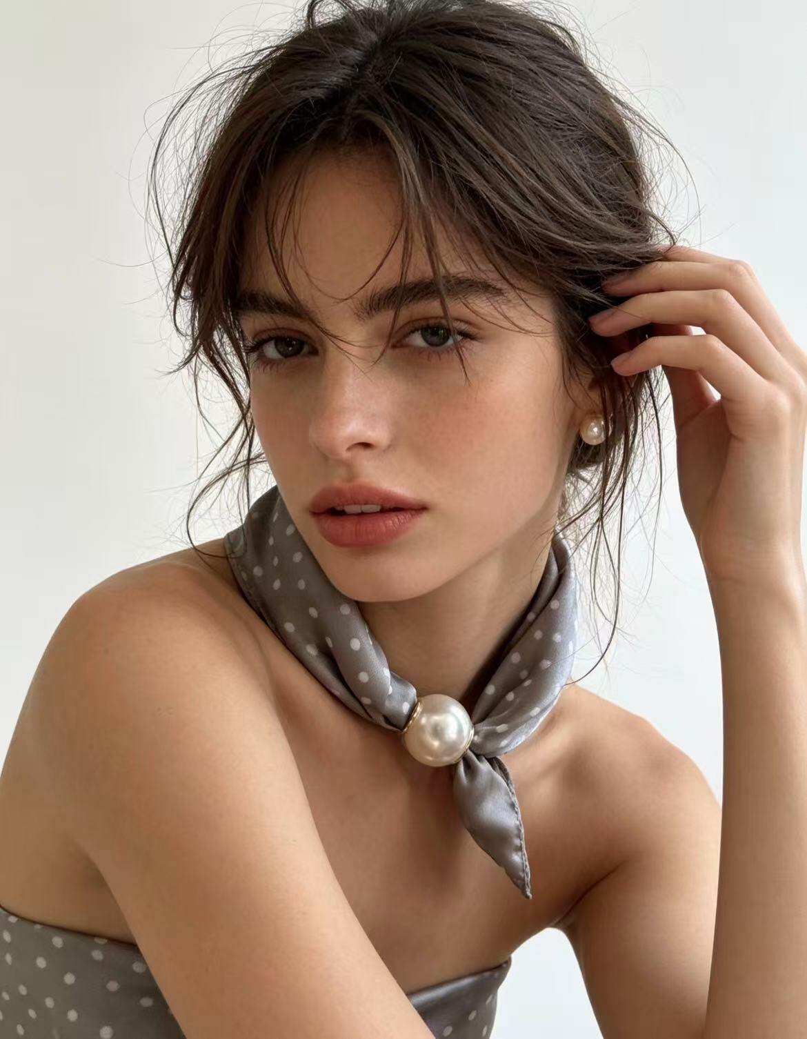 Mayorista JERRY.AMY - Pañuelo para mujer con perlas y cierre magnético