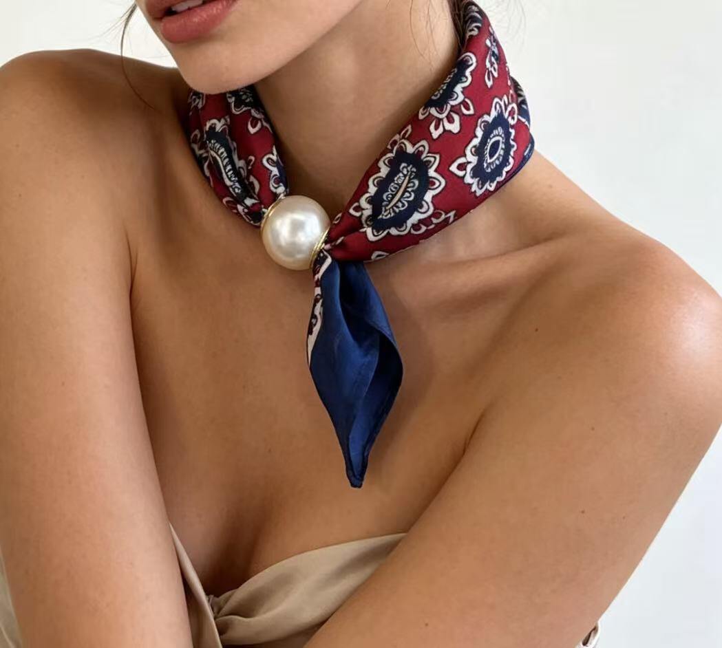 Mayorista JERRY.AMY - Pañuelo con perlas y cierre magnético para mujer