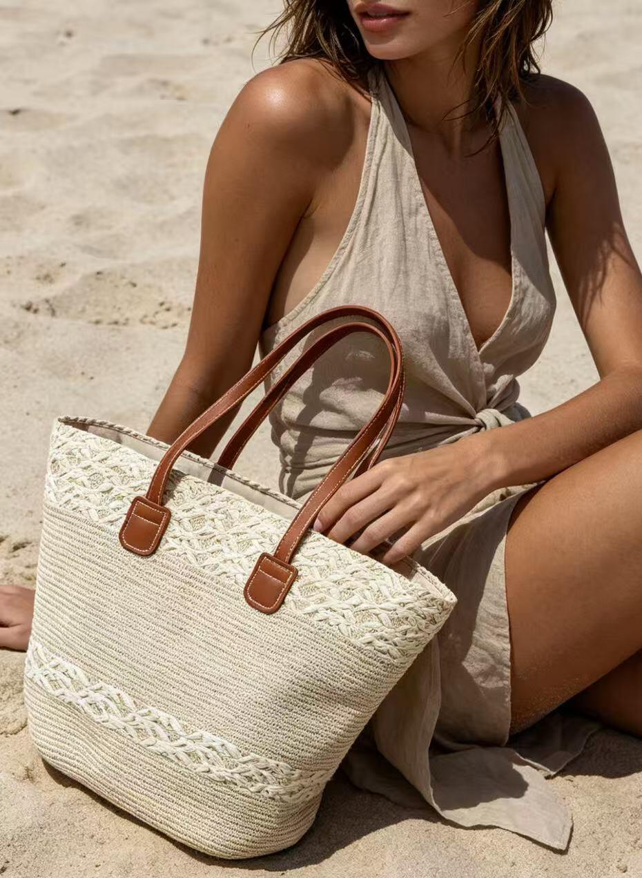 Wholesaler JERRY.AMY - Woven beach bag Length-40cm Height-28cm
