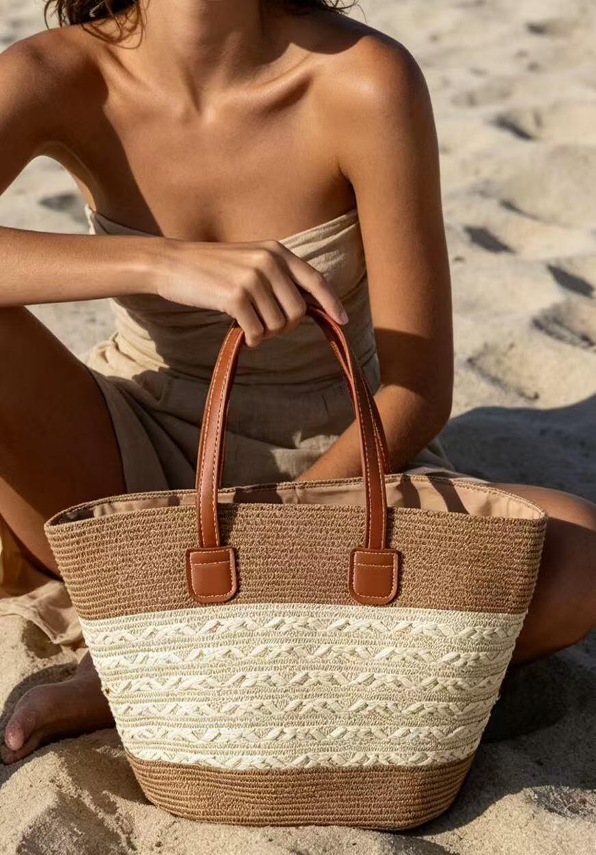 Mayorista JERRY.AMY - Bolso de playa tejido Longitud-40cm Altura-28cm
