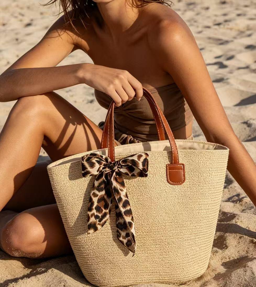 Großhändler JERRY.AMY - Geflochtene Strandtasche Länge-40cm Höhe-36cm