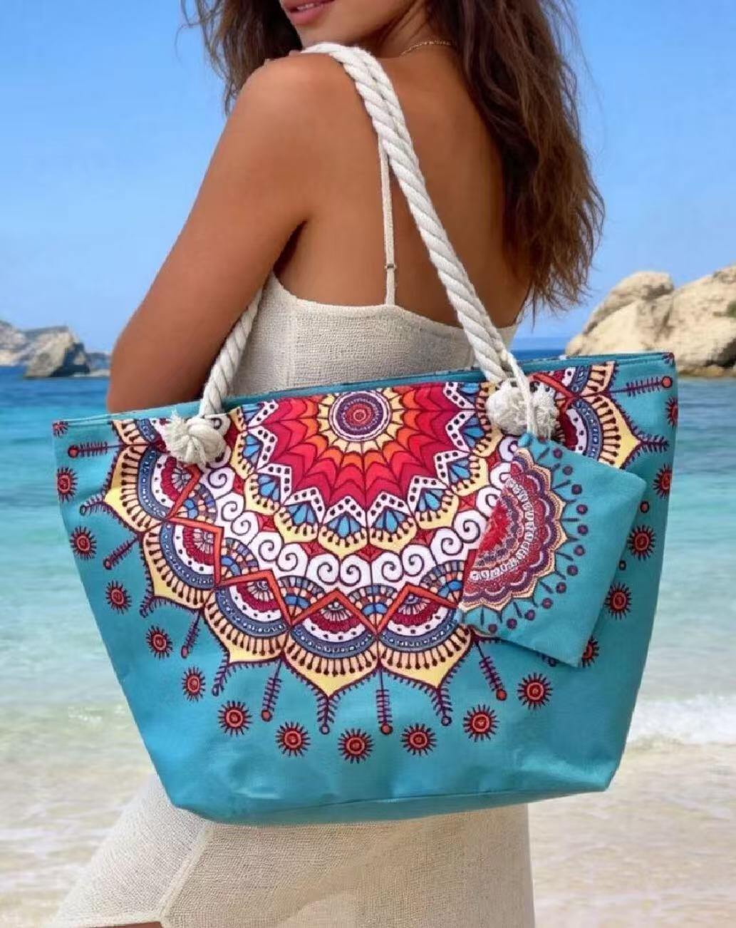 Mayorista JERRY.AMY - Bolso de playa con pequeño monedero Dimensiones 38*58
