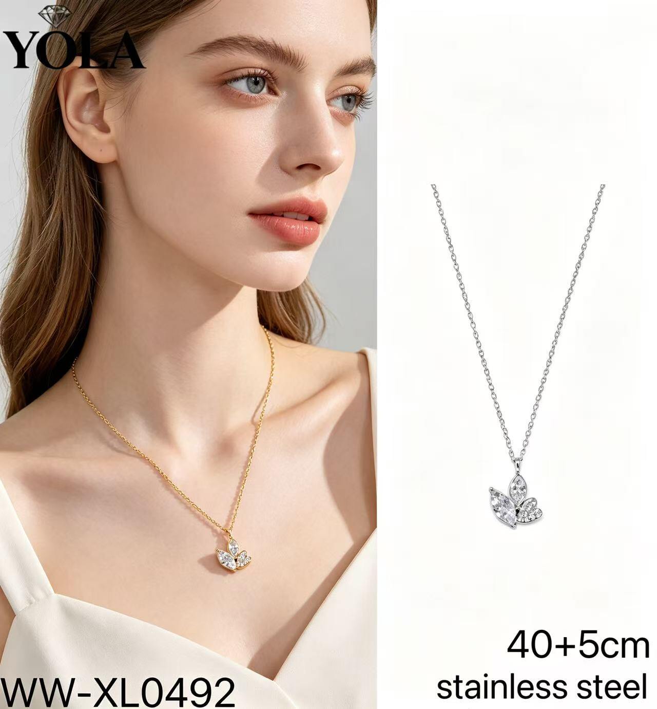 Wholesaler JESSICA - Sparkling diamond necklace to enhance your neckline