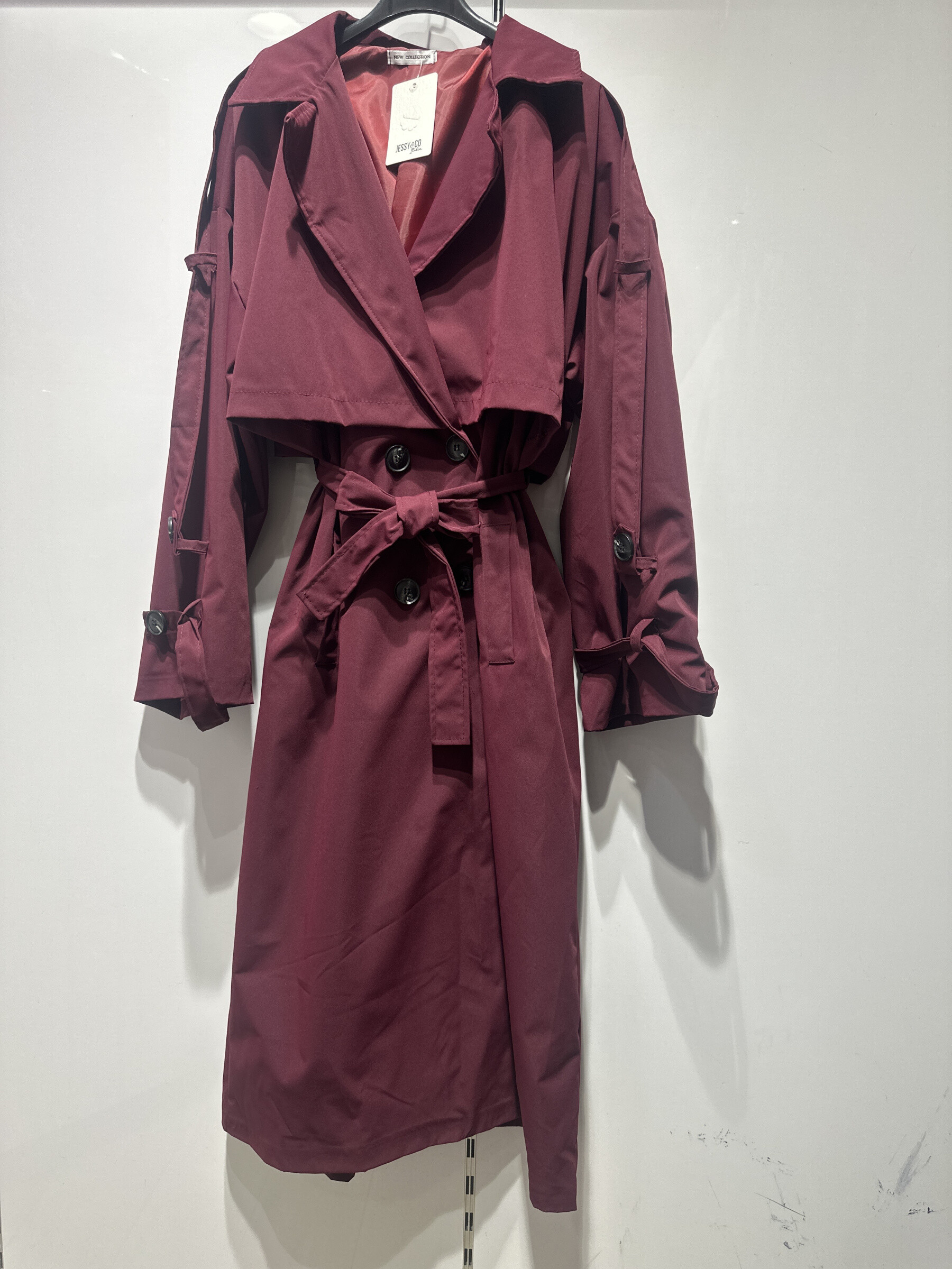 Trench élégant pour femme, 100% polyester, idéal pour l'automne, fabriqué en Italie - Collection Automne/Hiver 2025/2026