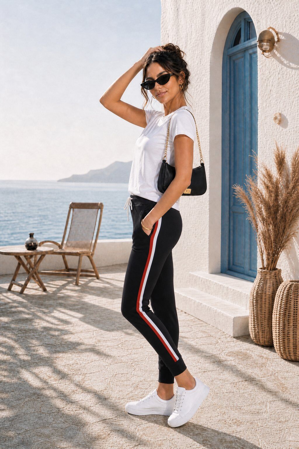 Mayorista Jessy Line - Pantalones de chándal de algodón con bandas contrastantes