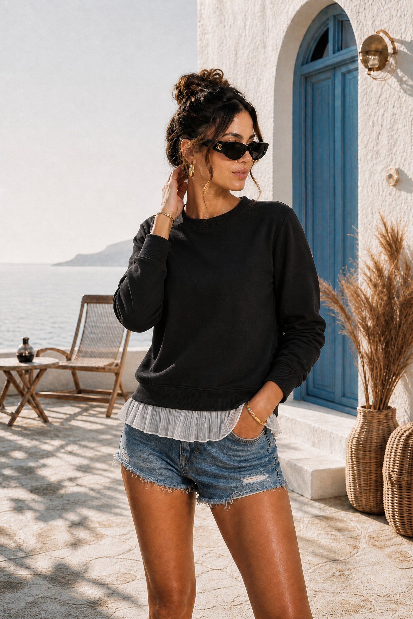 Wholesaler Jessy Line - Sweatshirt with detachable ruffle