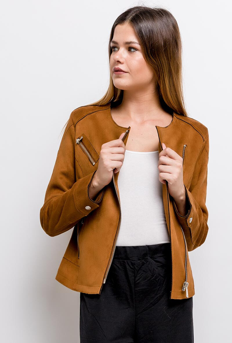 Grossiste Jessy Line - Veste effet daim