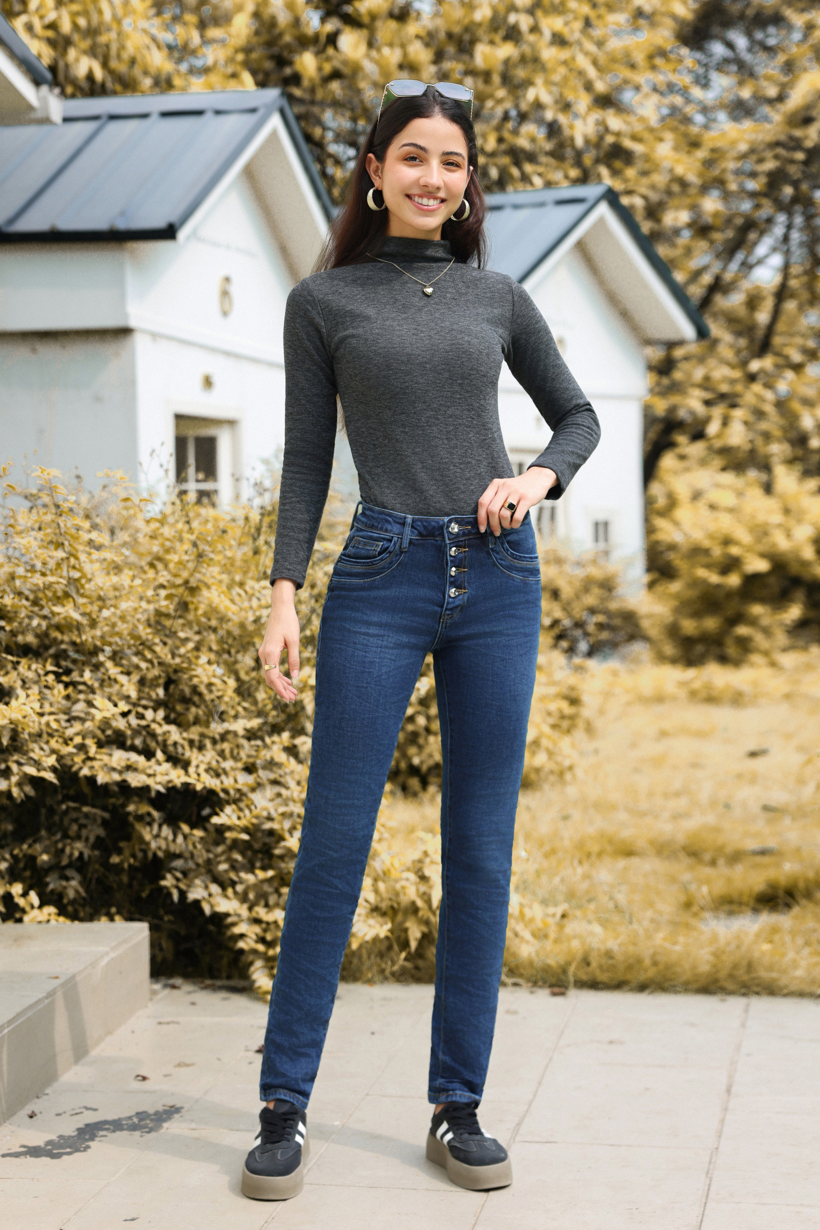 Grossiste Jewelly - JEANS BAGGY 4 BOUTONS SLIM JEWELLY