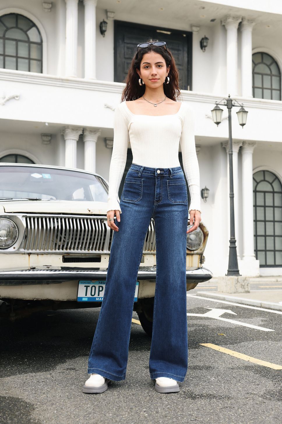 JEAN FEMME JAMBE LARGE